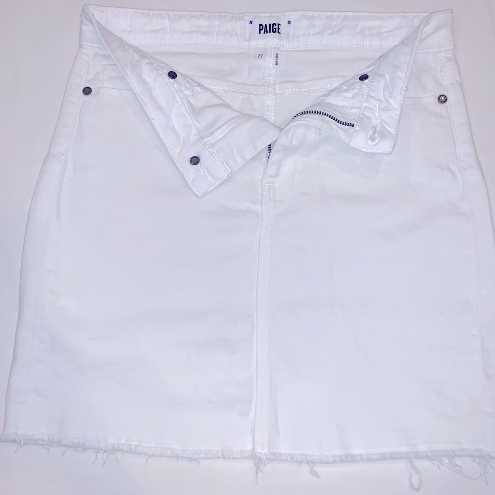 Paige White Denim Skirt